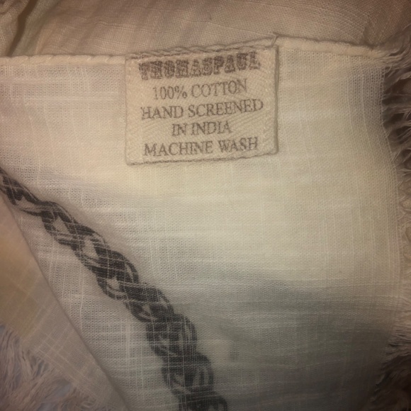 Beautiful like new Thomas Paul Designer 100 % cotton Pocket Watch Scarf - Picture 4 of 4